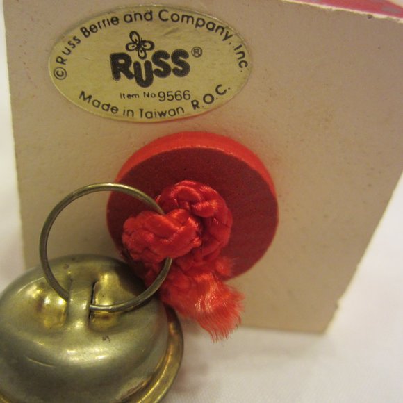 VTG 60'S WOODEN BLOCK ORNAMENTS SET OF 2 - Picture 7 of 8